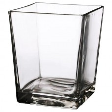vaso vetro quadrato svasato